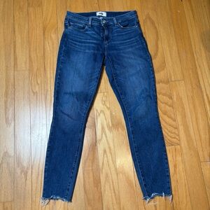 PAIGE Dark Blue Ankle Jeans